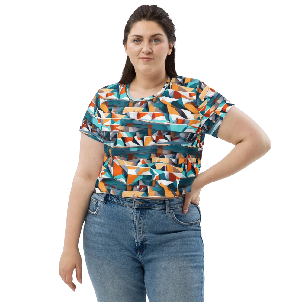 Folded Horizon on Crop Tee — Front