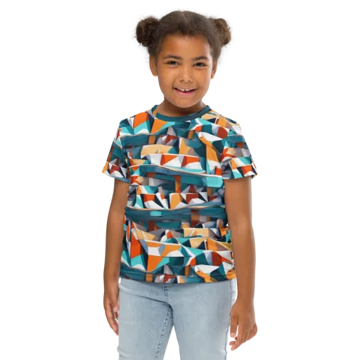 Folded Horizon on a Kids Crew Neck T-Shirt