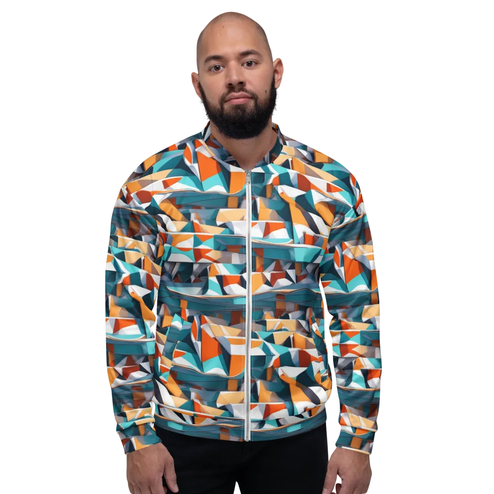 Folded Horizon on Bomber Jacket — Front