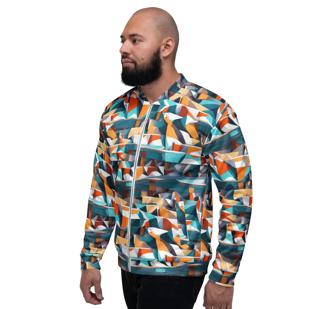 Folded Horizon on Bomber Jacket — Left