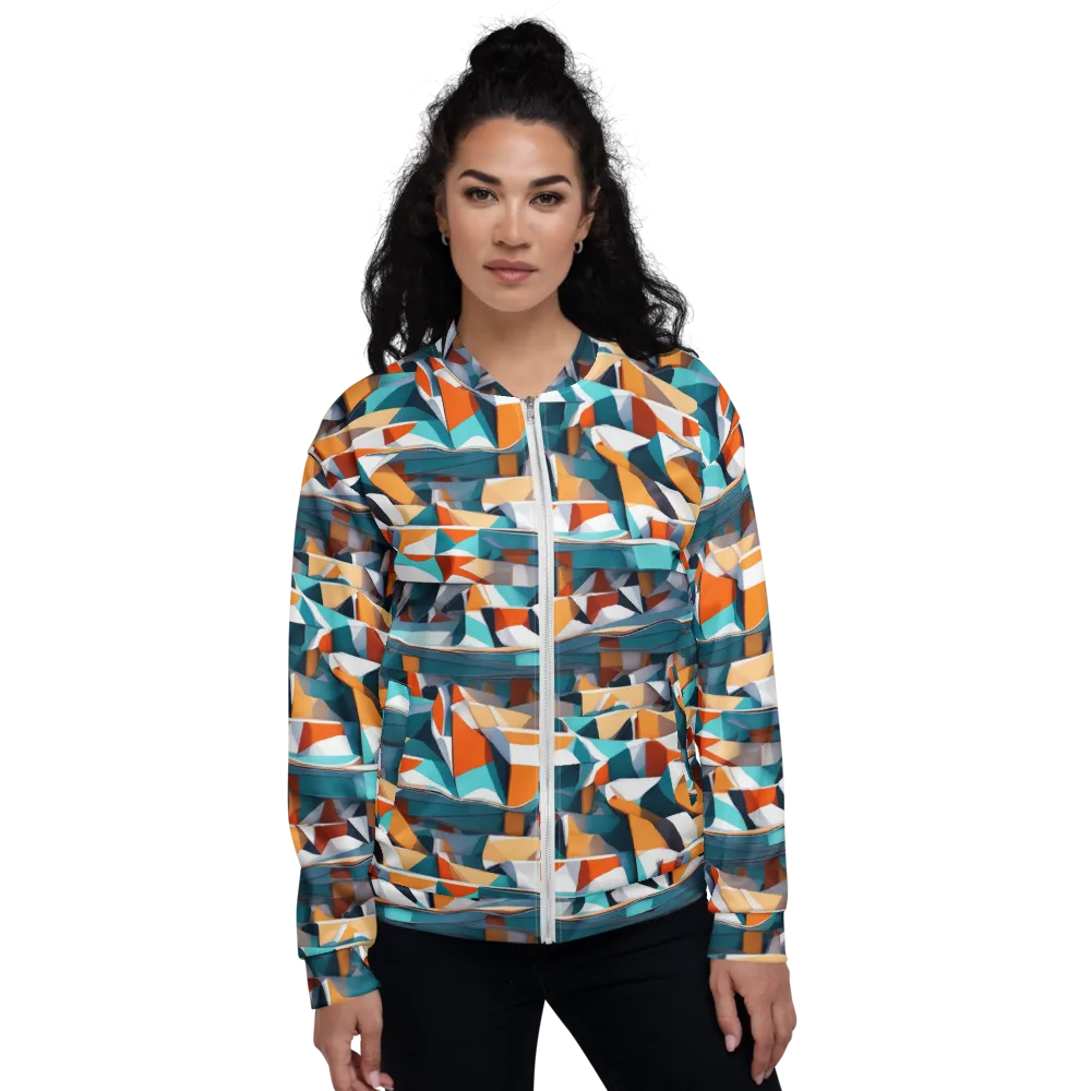Folded Horizon on Bomber Jacket — Front