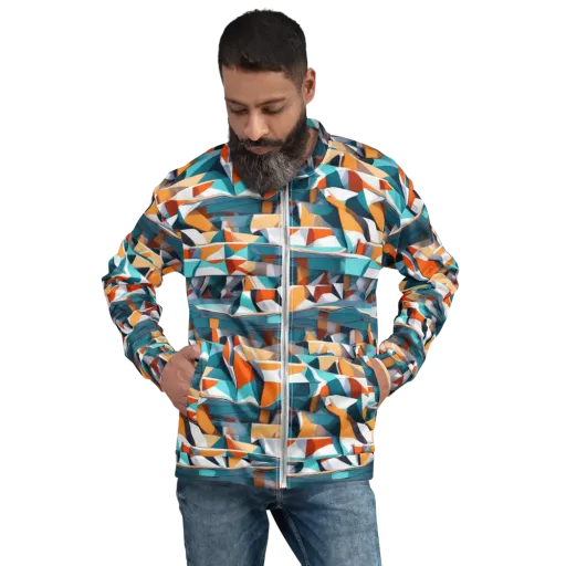 Folded Horizon on a Bomber Jacket