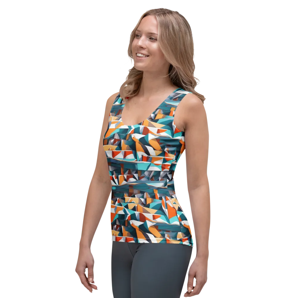 Folded Horizon on Women's Tank Top — Left Front