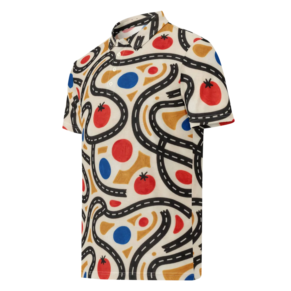 Roadside Harvest on Men's Slim Fit Polo Shirt — Left Front