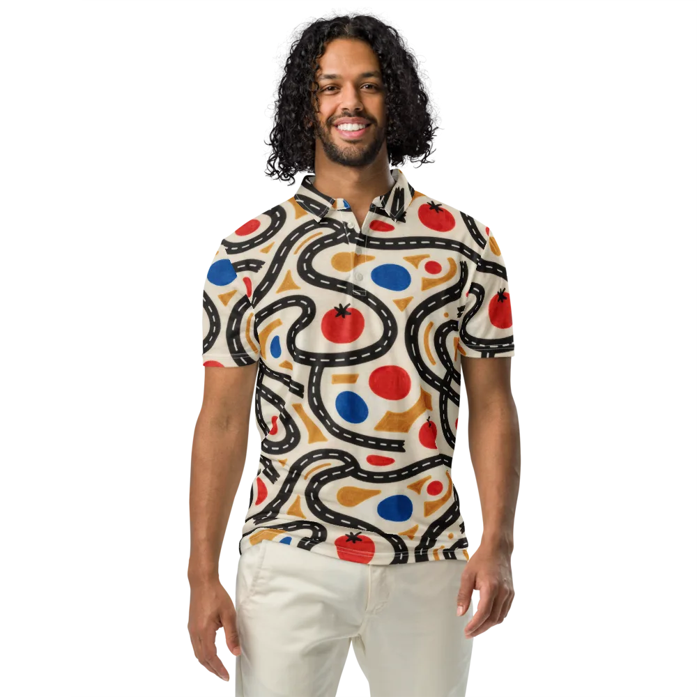 Roadside Harvest on Men's Slim Fit Polo Shirt — Front