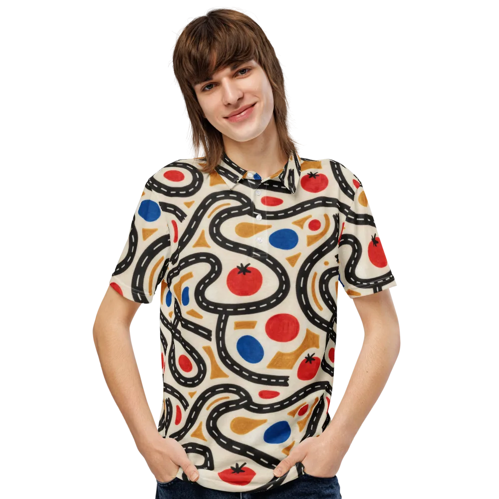 Roadside Harvest on Men's Slim Fit Polo Shirt — Front