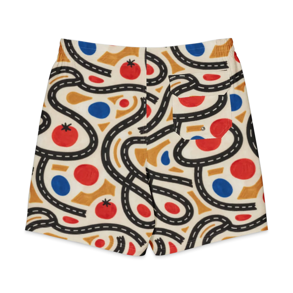 Roadside Harvest on Men's Board Shorts — Back
