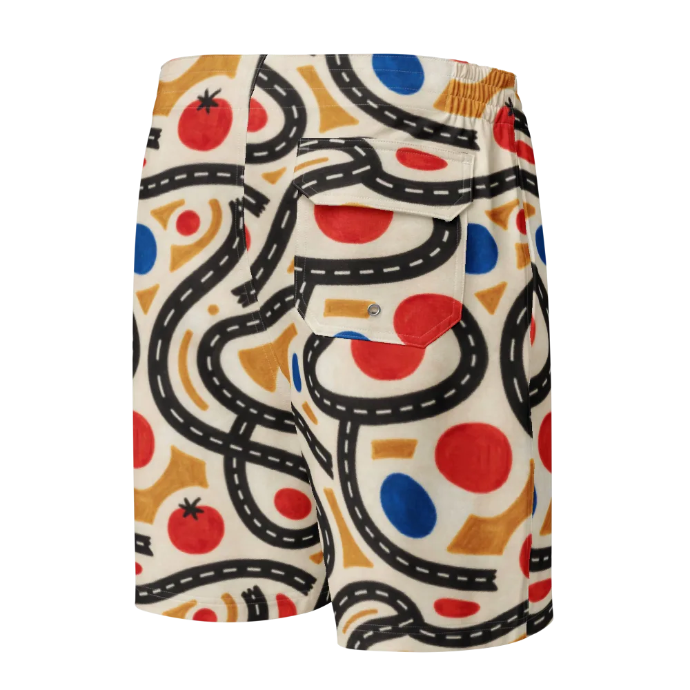 Roadside Harvest on Men's Board Shorts — Back