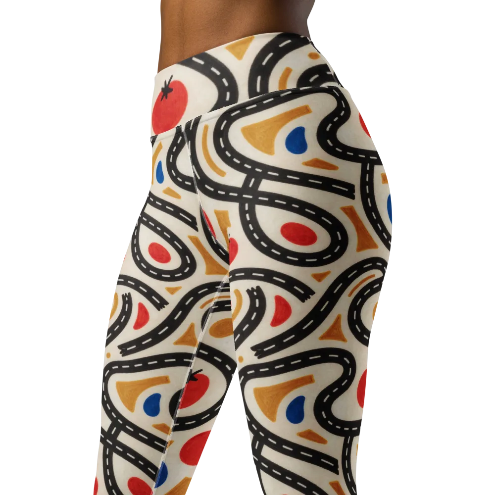 Roadside Harvest on Yoga Leggings — Left Front