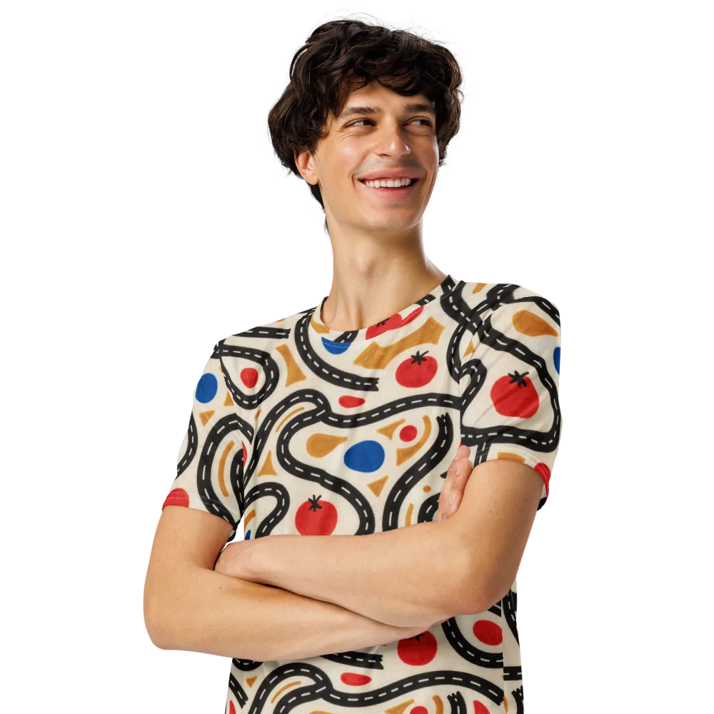 Roadside Harvest on Men's Crew Neck T-Shirt — Left Front