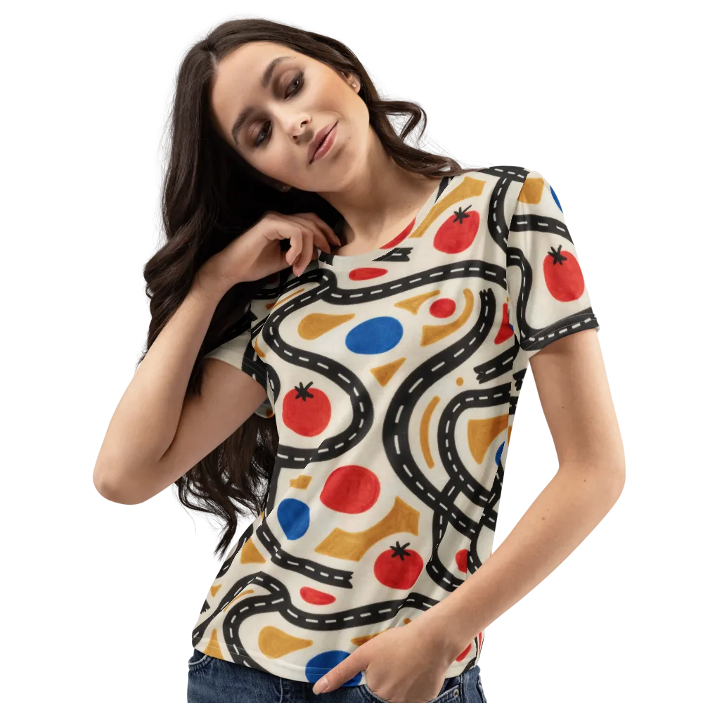 Roadside Harvest on Women's Crew Neck T-Shirt — Left Front