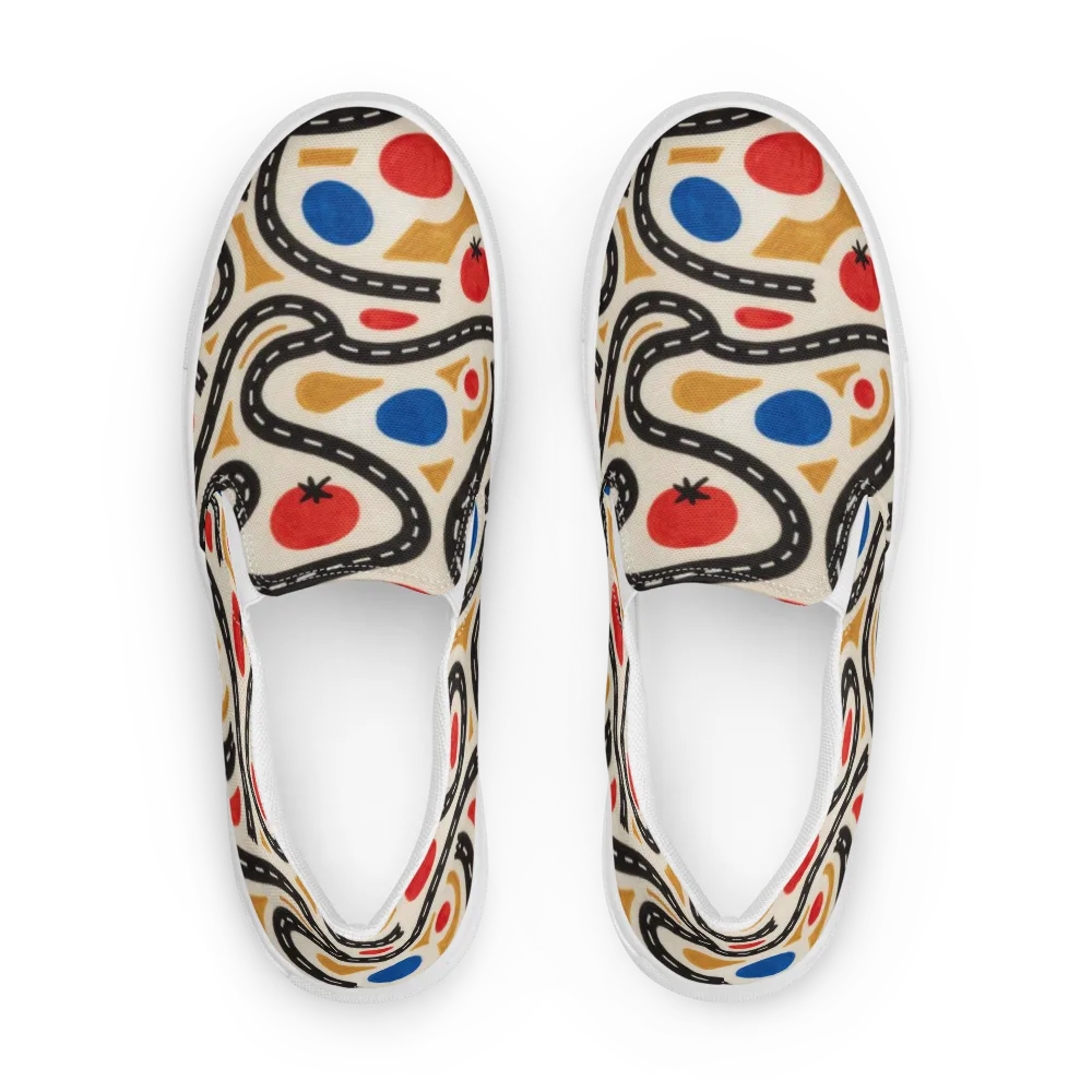 Roadside Harvest on Men's Slip-On Canvas Shoes — Front