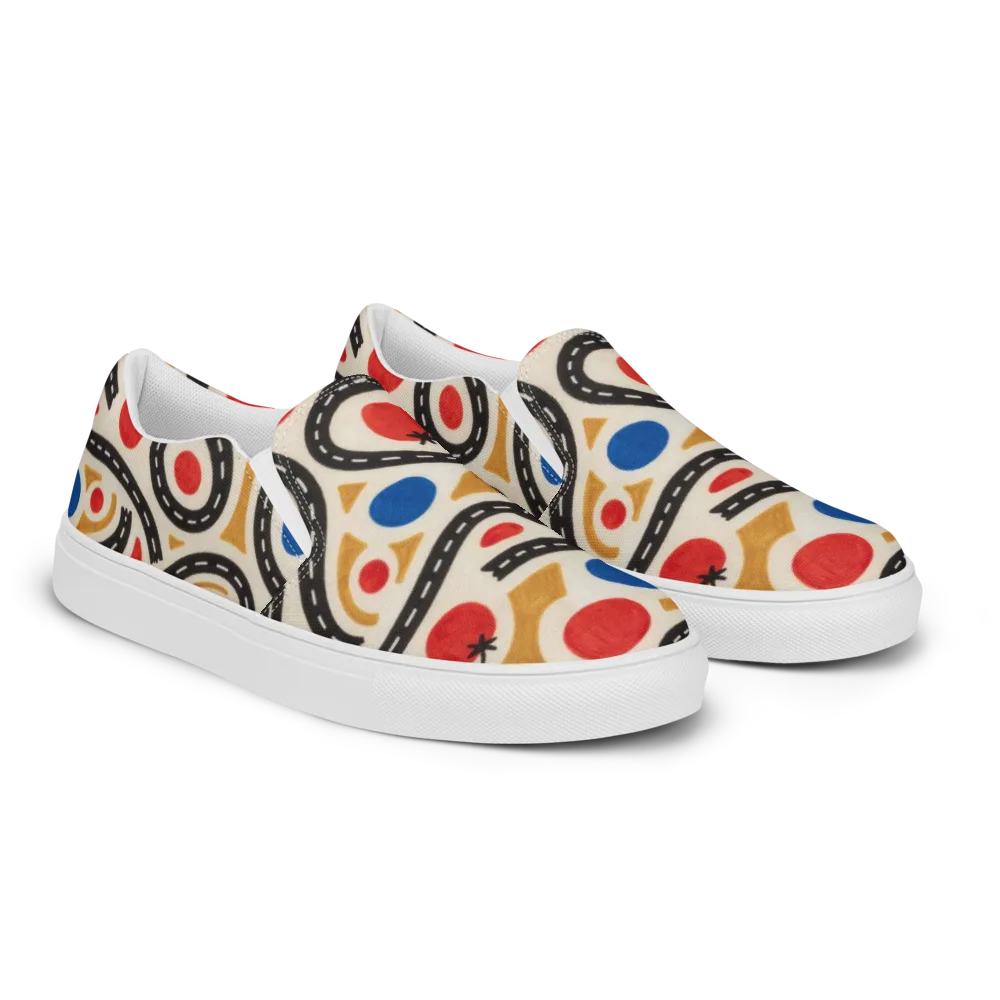 Roadside Harvest on Men's Slip-On Canvas Shoes — Right Front