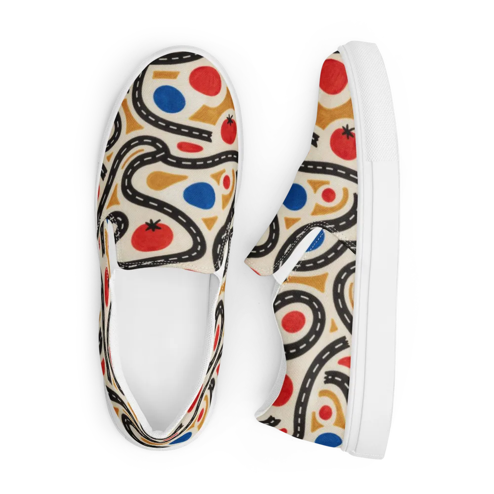 Roadside Harvest on Men's Slip-On Canvas Shoes — Front
