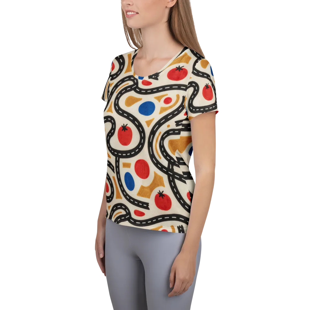 Roadside Harvest on Women's Athletic T-Shirt — Left