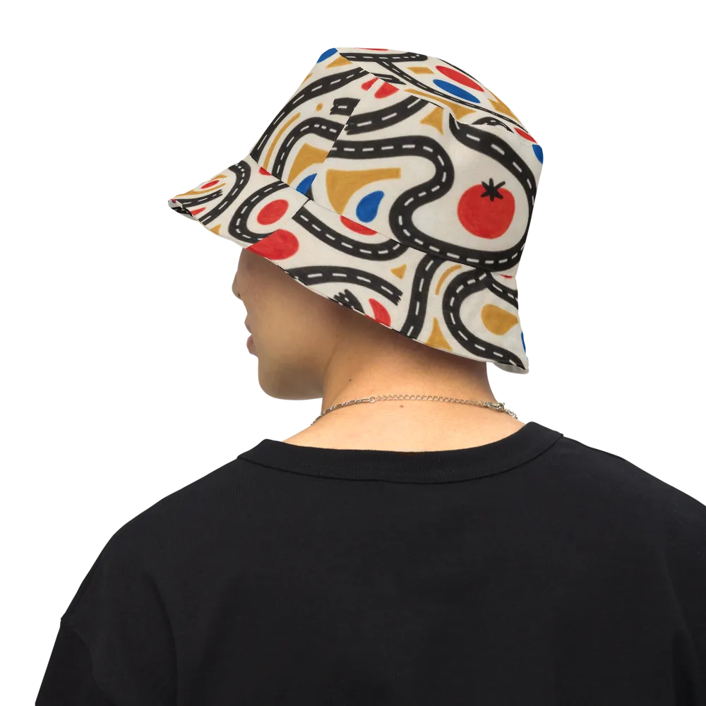 Roadside Harvest on Reversible Bucket Hat — Back Inside