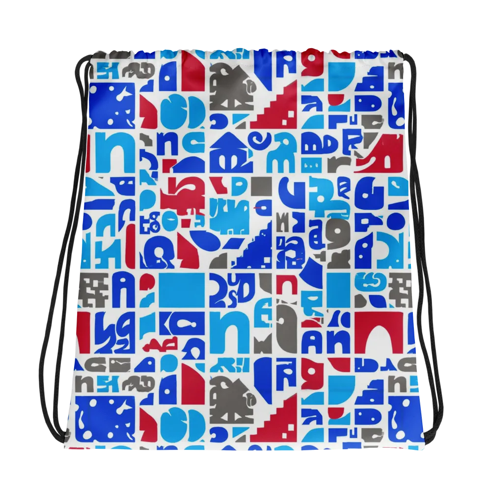 Typographic Tangle on Drawstring Bag — Photo