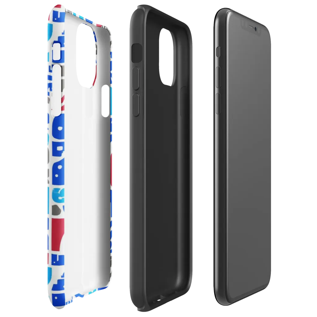 Typographic Tangle on Tough Case for iPhone® — Right