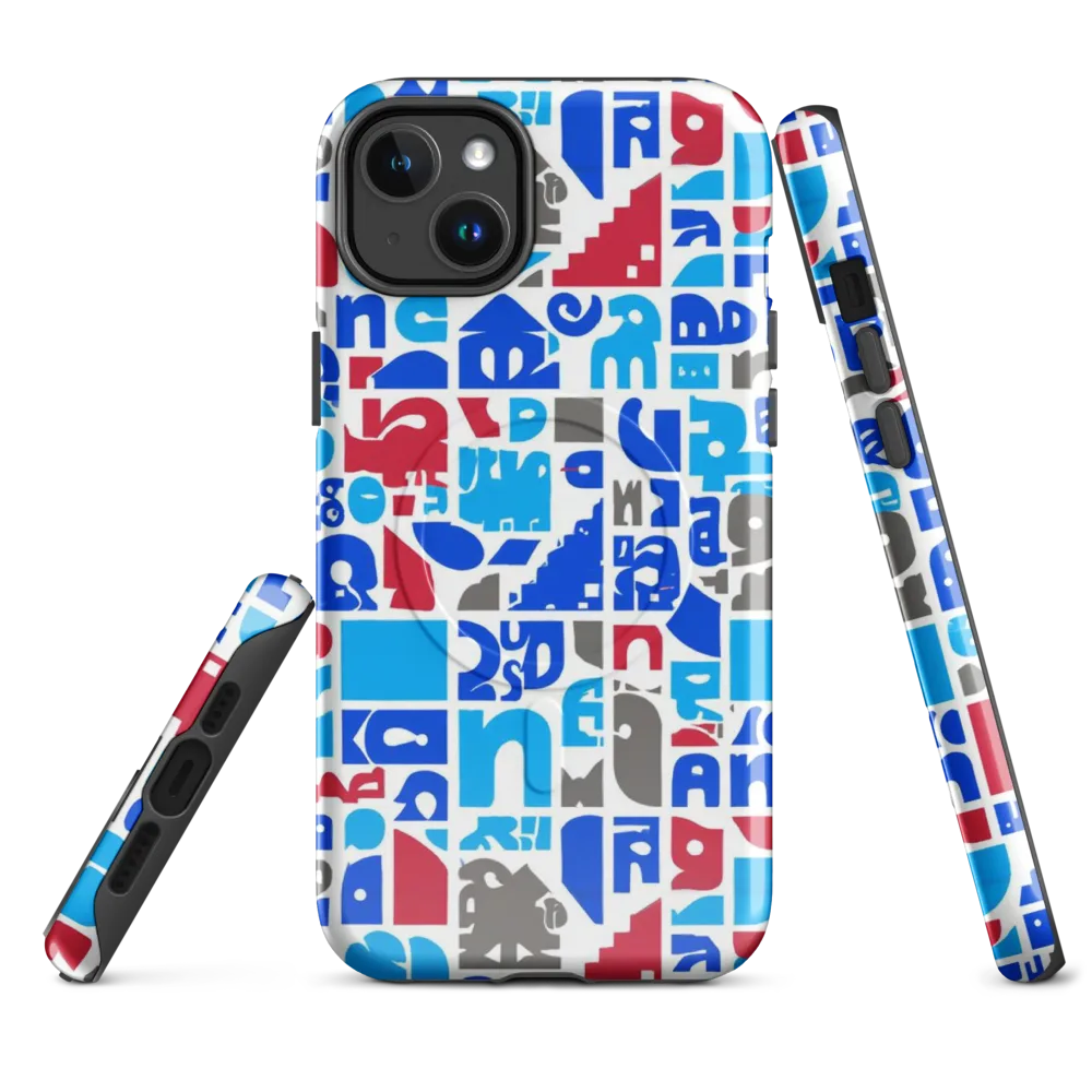 Typographic Tangle on MagSafe Tough Case for iPhone® — Front