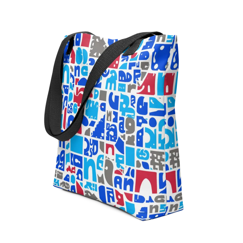 Typographic Tangle on Tote Bag — Front