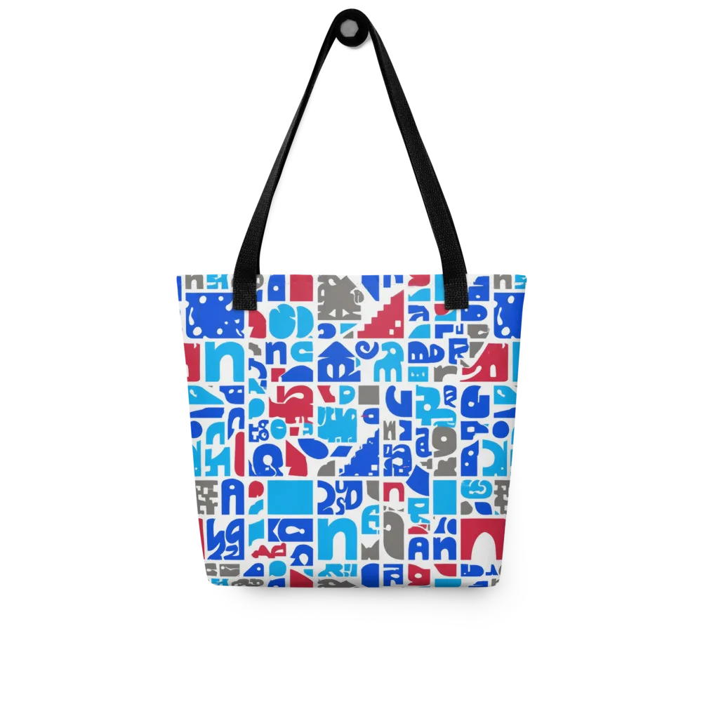Typographic Tangle on Tote Bag — Front