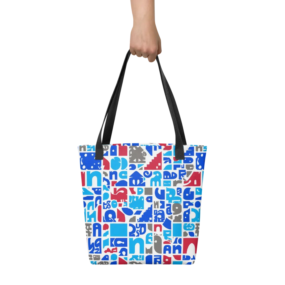 Typographic Tangle on Tote Bag — Front