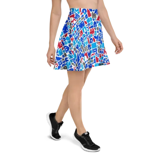 Typographic Tangle on a Skater Skirt