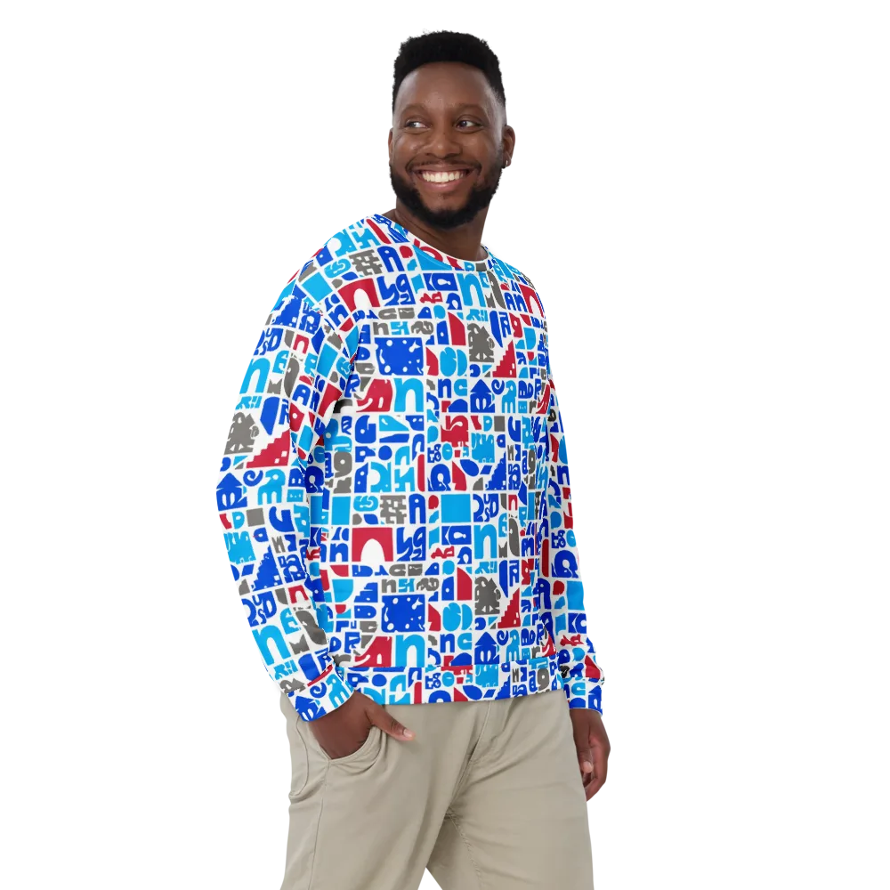 Typographic Tangle on Sweatshirt — Front