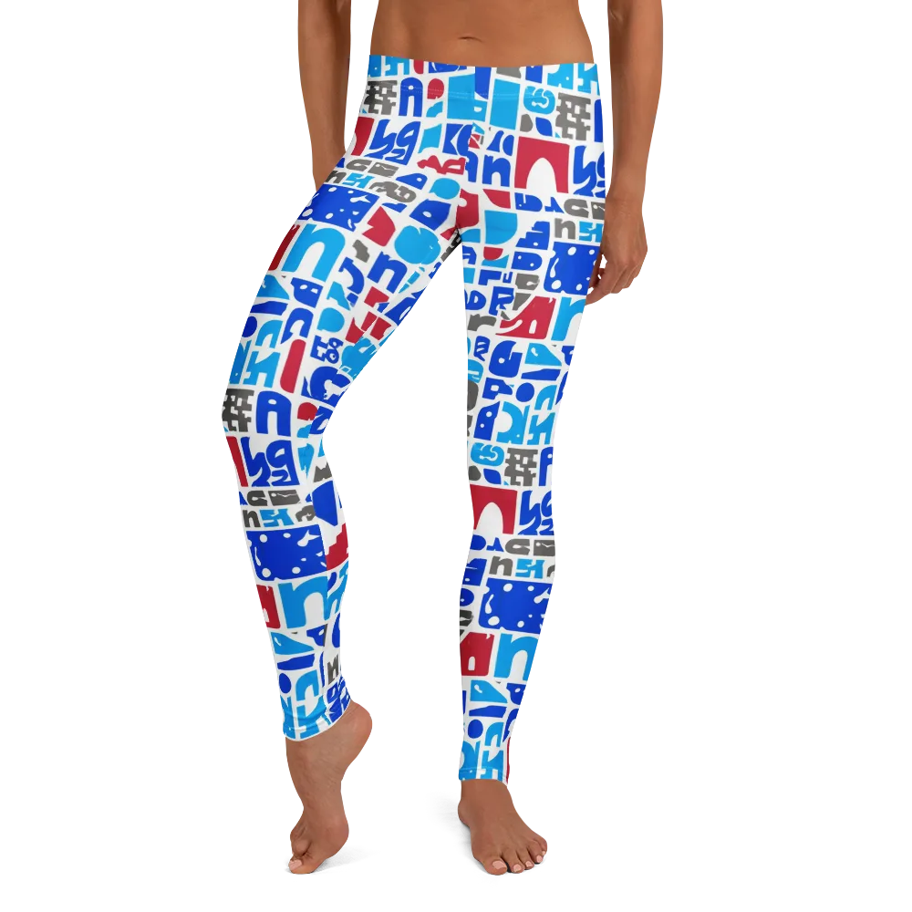 Typographic Tangle on Leggings — Front