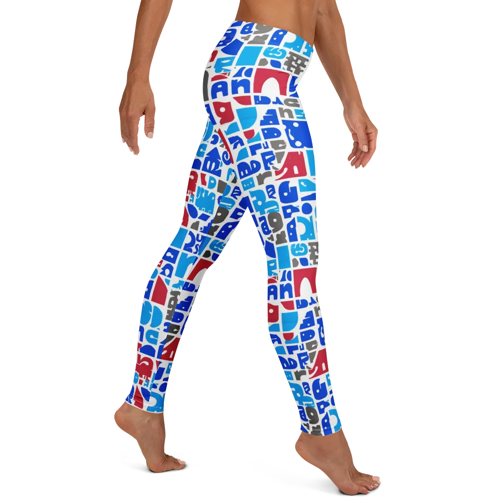 Typographic Tangle on Leggings — Right