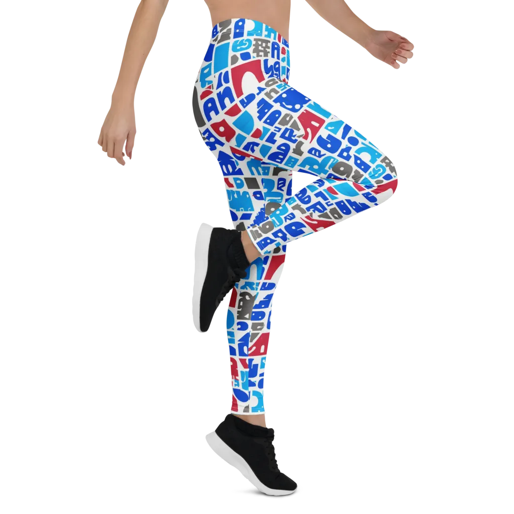Typographic Tangle on Leggings — Right