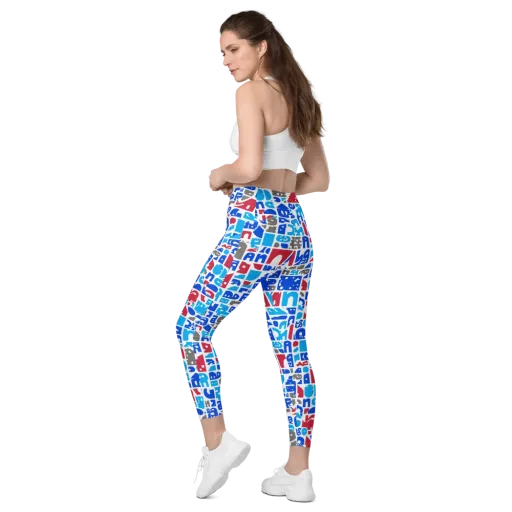 Typographic Tangle on a Leggings with Pockets