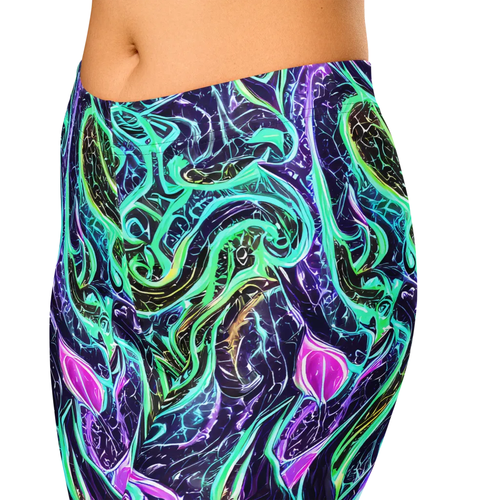 Minted Mayhem on Capri Leggings — Zoomed-in