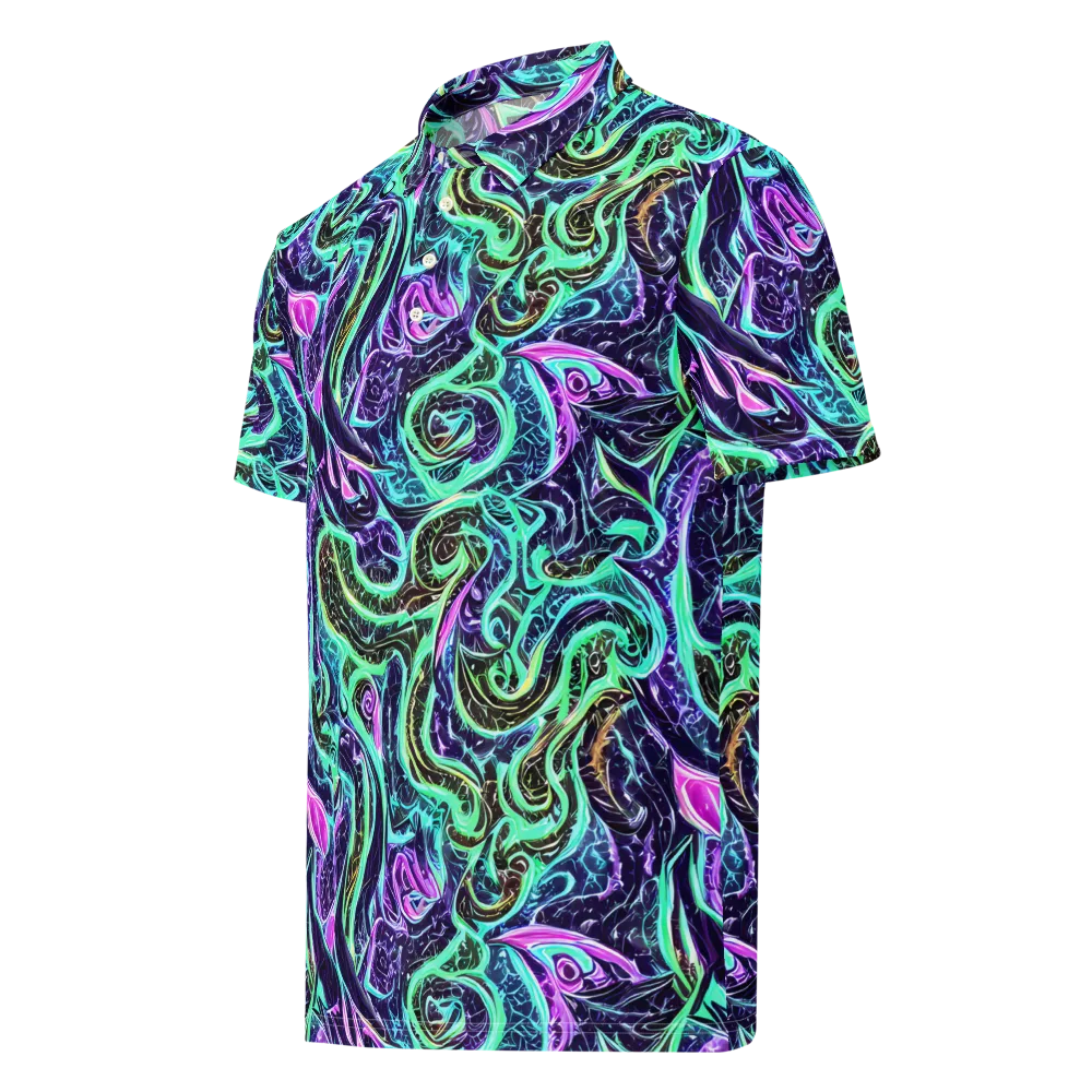 Minted Mayhem on Men's Slim Fit Polo Shirt — Left Front