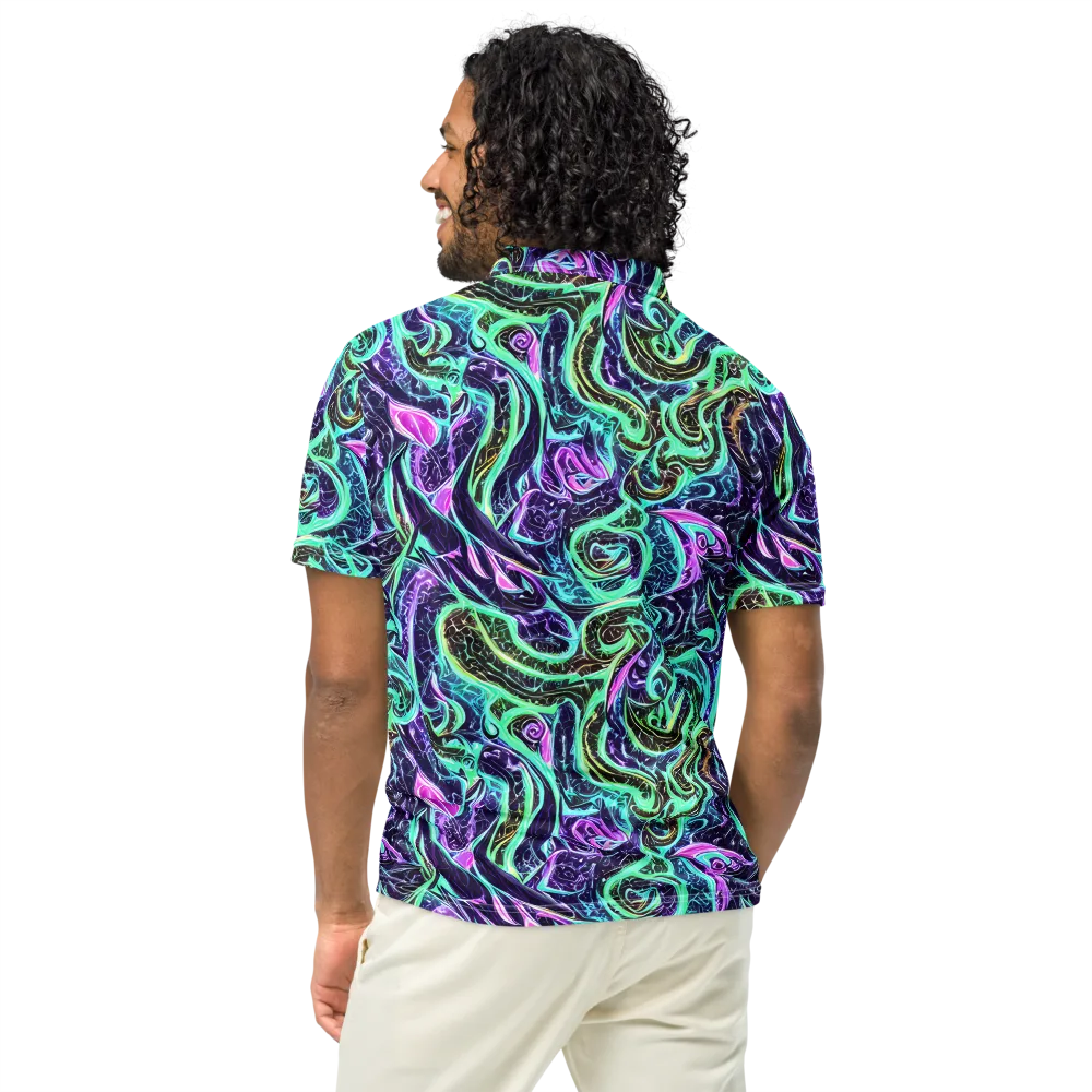 Minted Mayhem on Men's Slim Fit Polo Shirt — Back