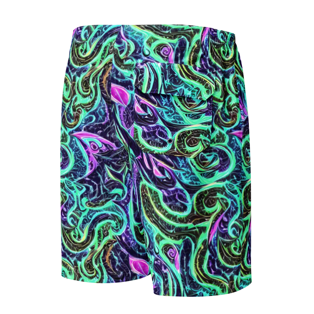 Minted Mayhem on Men's Board Shorts — Back