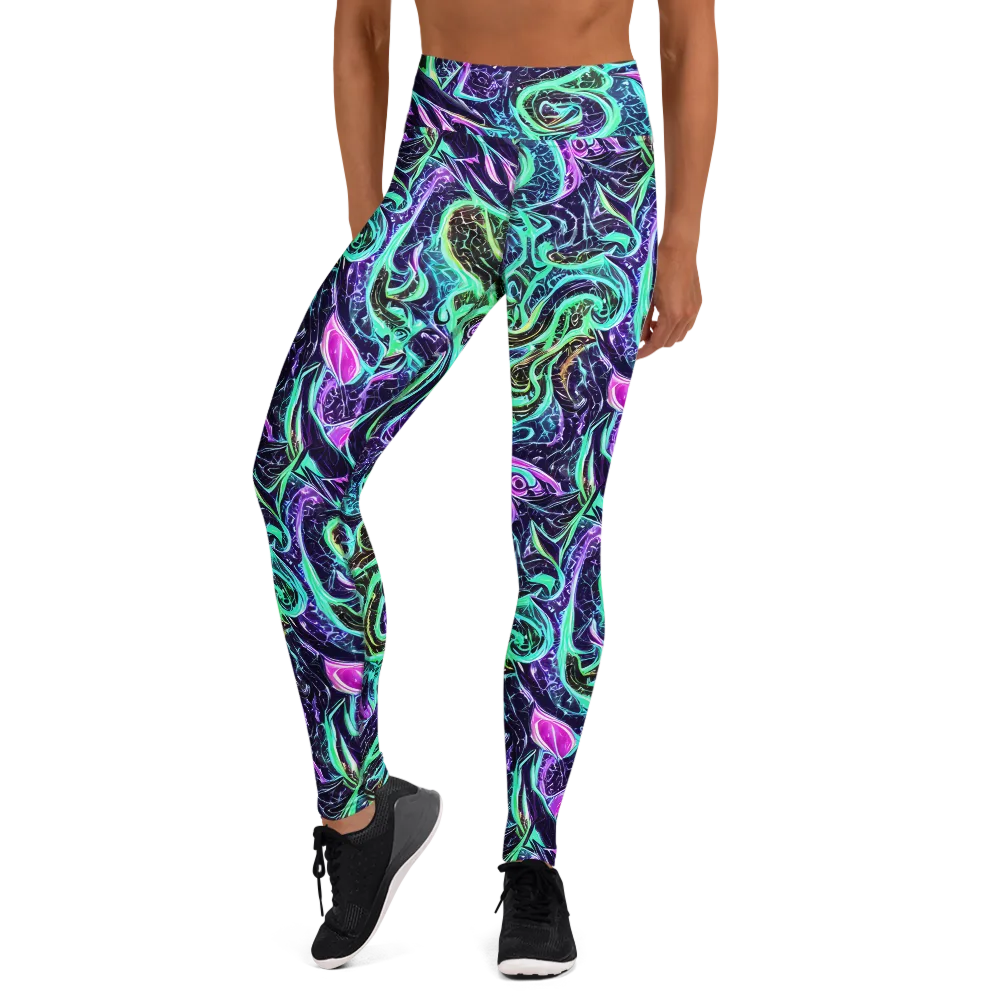 Minted Mayhem on Yoga Leggings — Front
