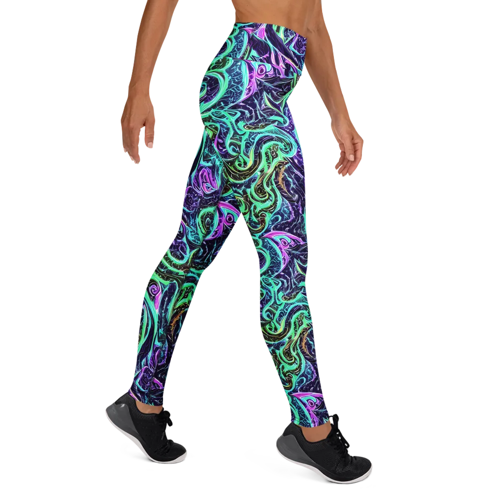 Minted Mayhem on Yoga Leggings — Right