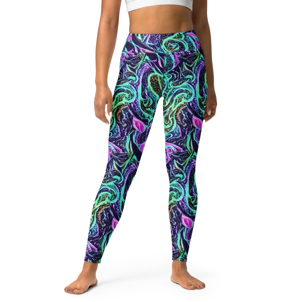 Minted Mayhem on Yoga Leggings — Front