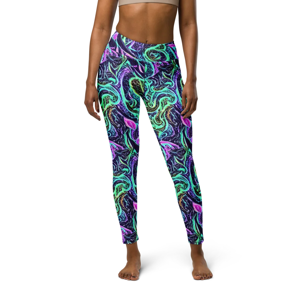 Minted Mayhem on Yoga Leggings — Front