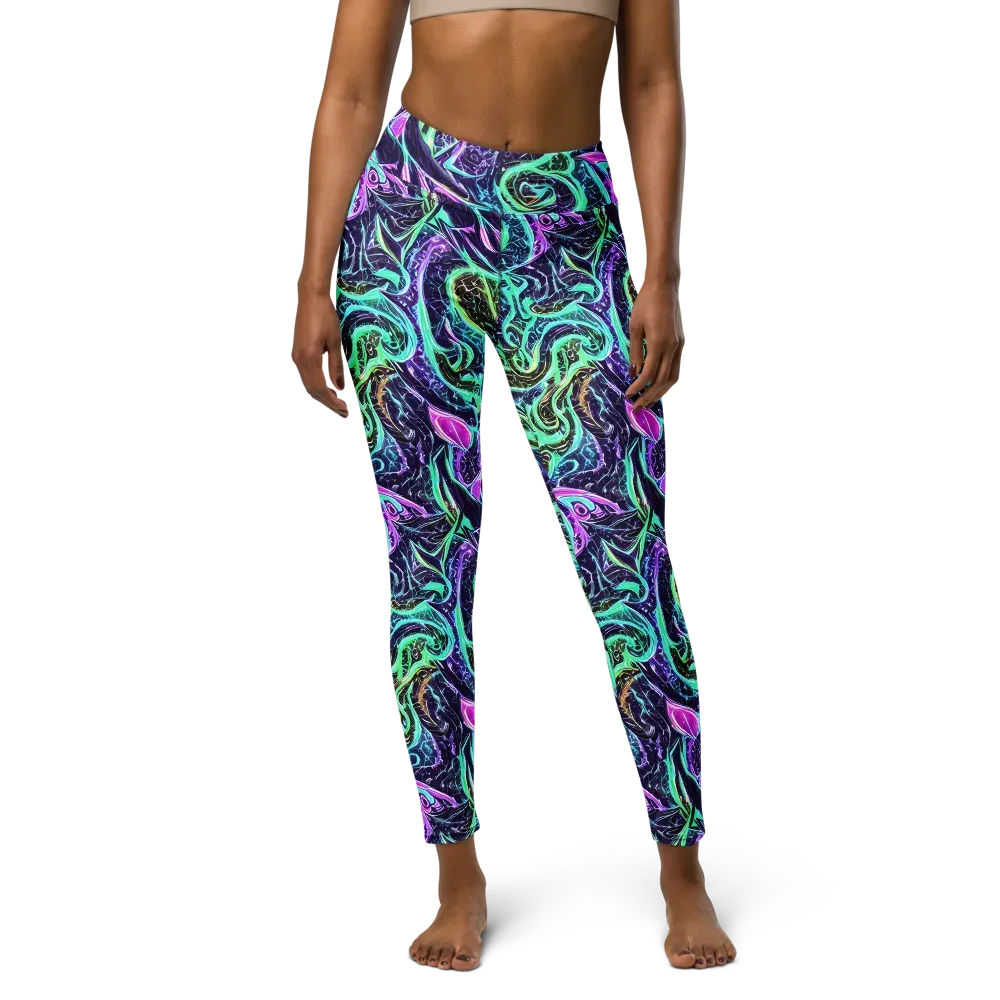Minted Mayhem on Yoga Leggings — Front