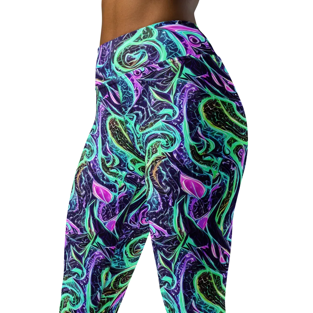 Minted Mayhem on Yoga Leggings — Left Front