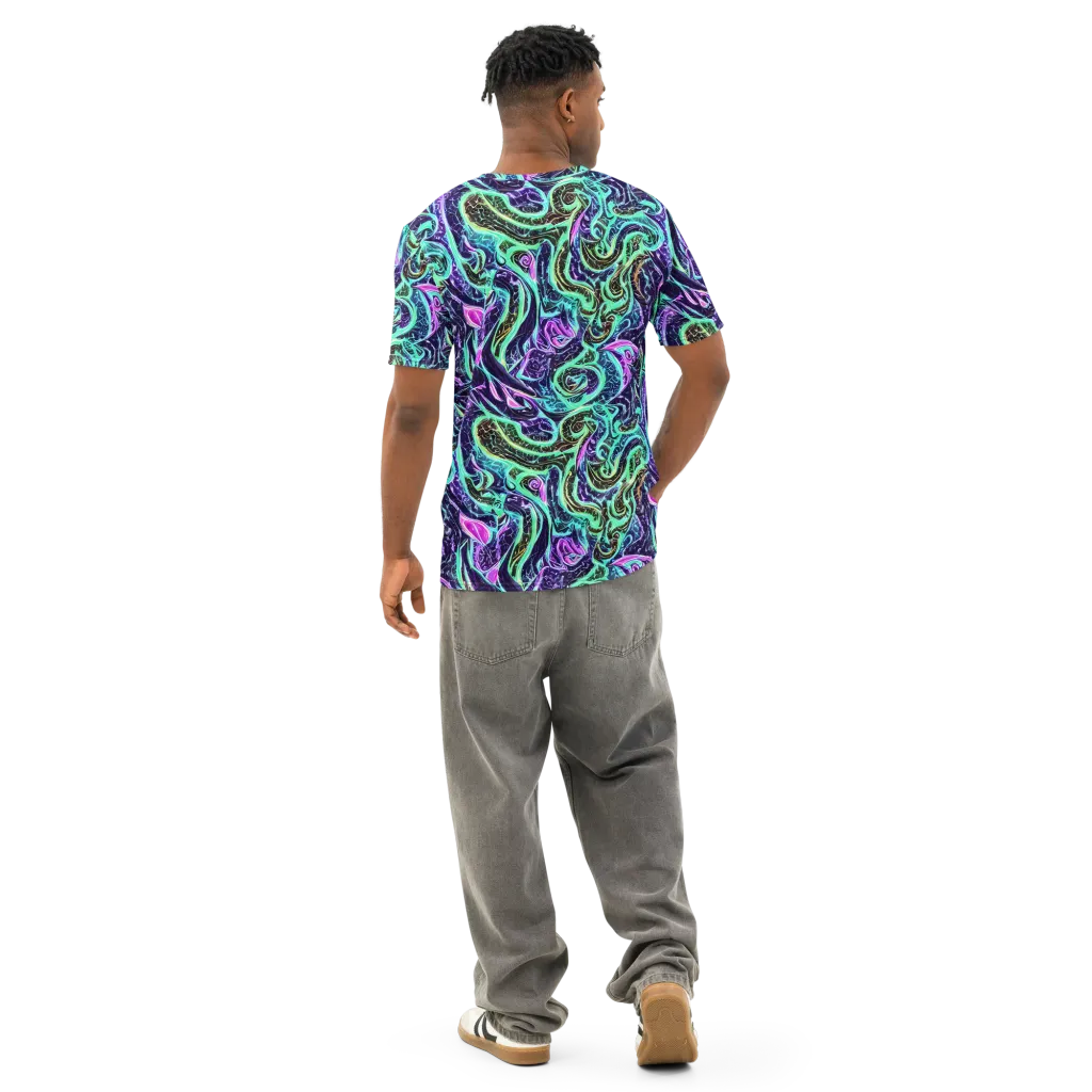 Minted Mayhem on Men's Cotton Crew Neck T-Shirt — Back