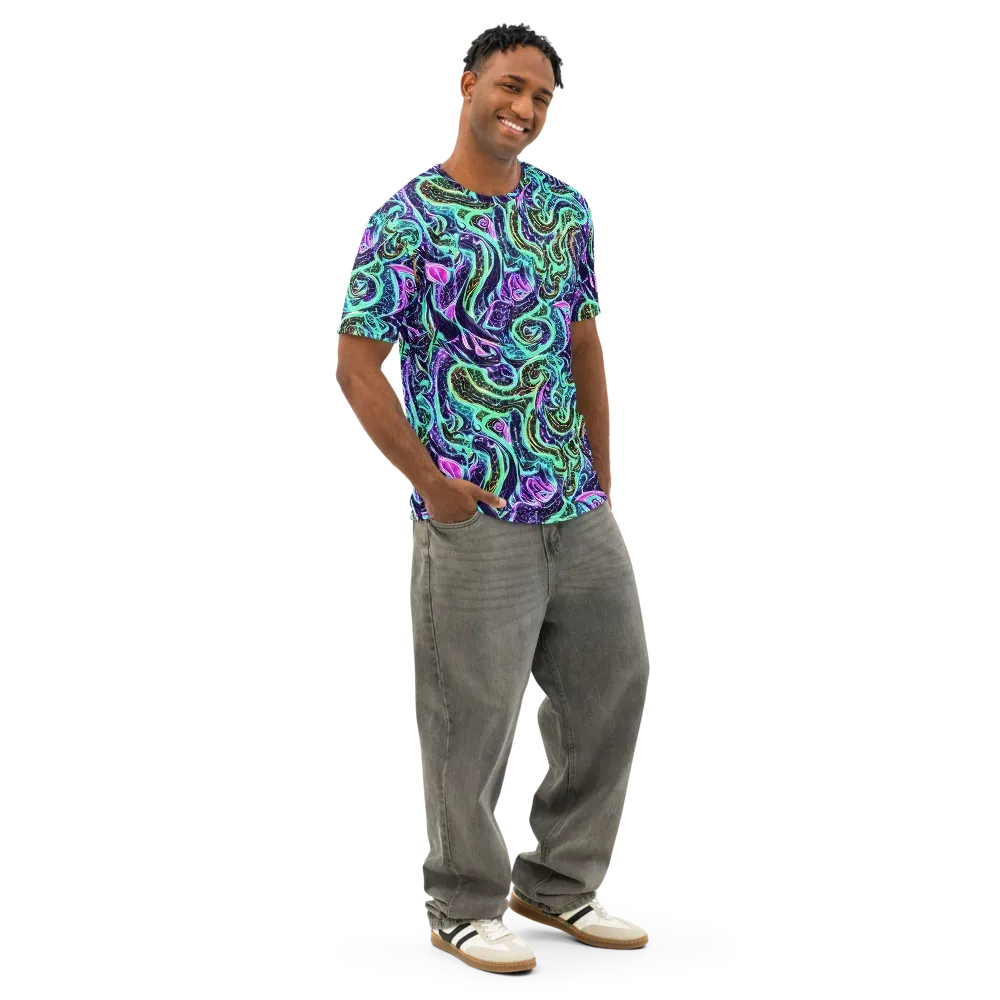 Minted Mayhem on Men's Cotton Crew Neck T-Shirt — Right Front