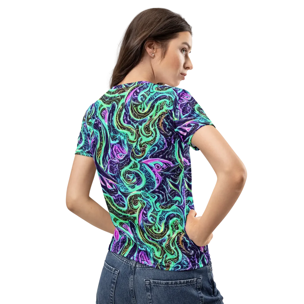Minted Mayhem on Women's Crew Neck T-Shirt — Back