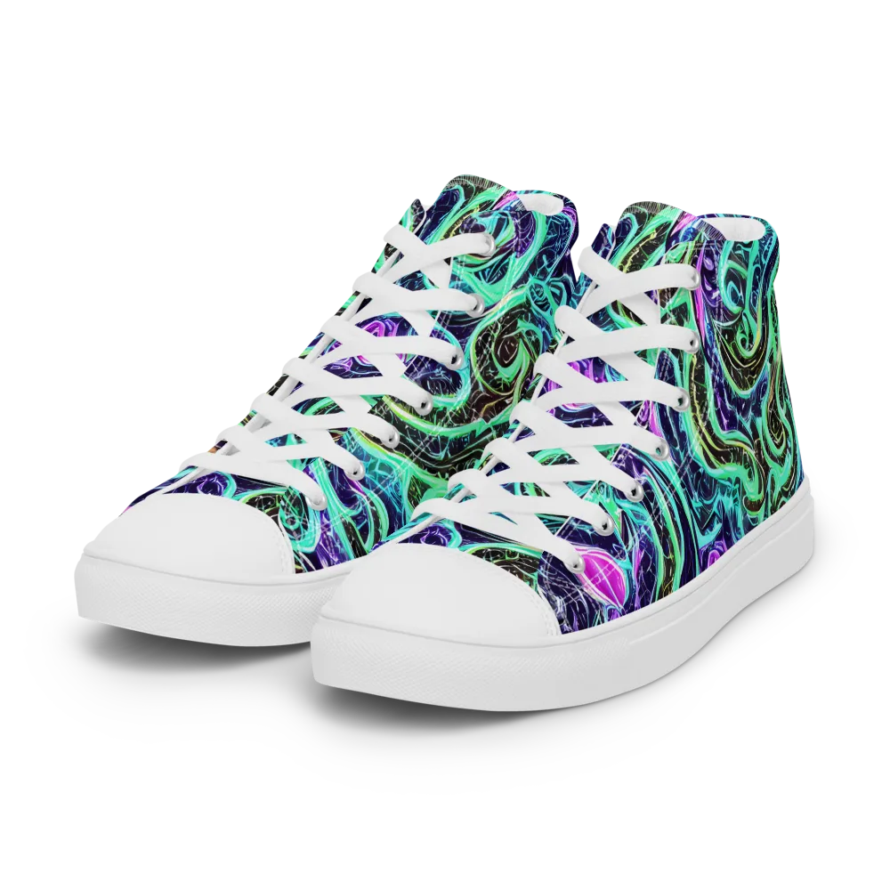 Minted Mayhem on Women's High Top Canvas Shoes — Left Front