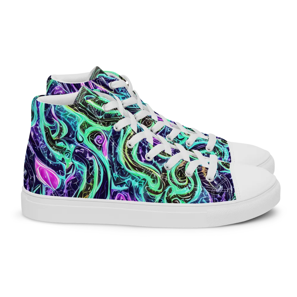 Minted Mayhem on Women's High Top Canvas Shoes — Right