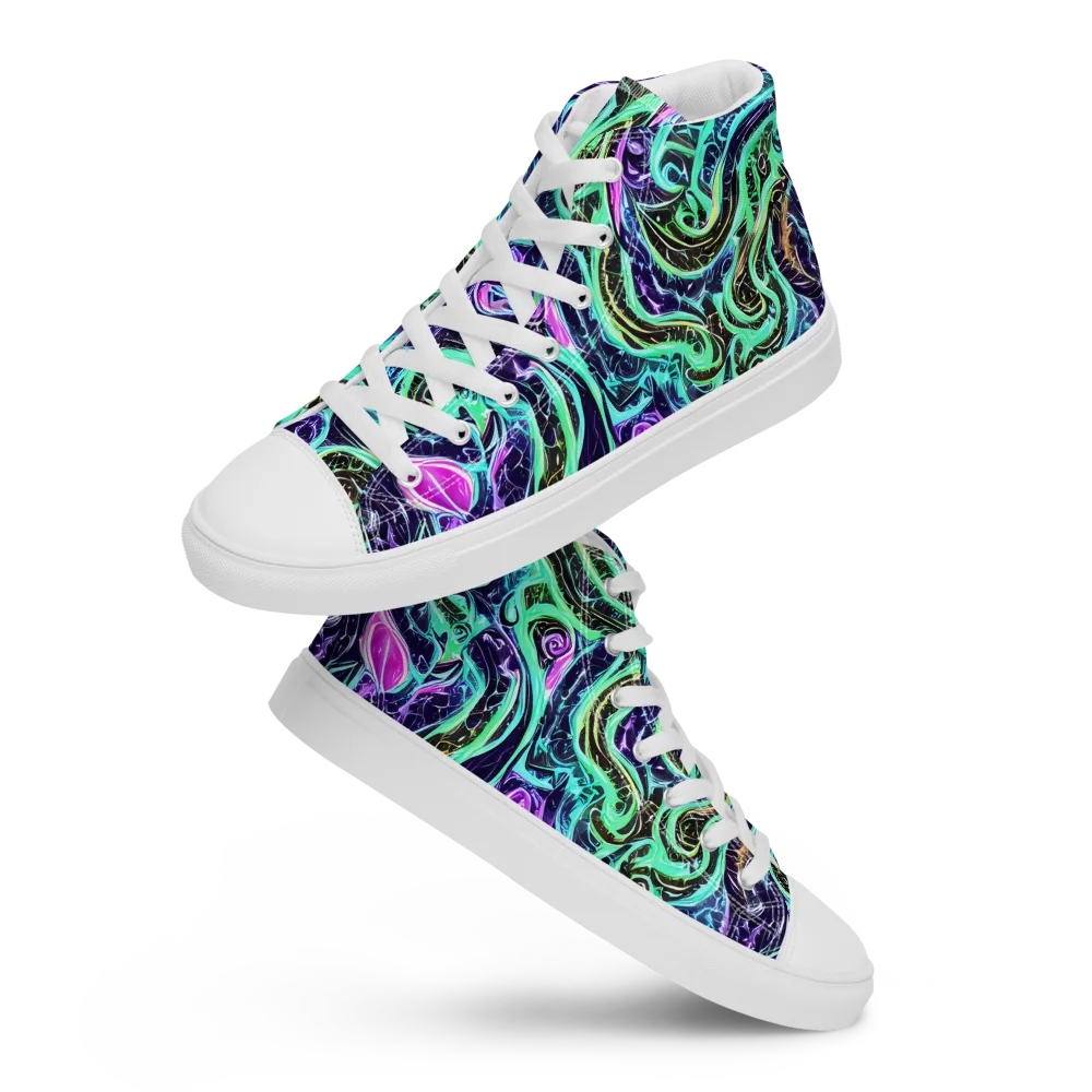 Minted Mayhem on Women's High Top Canvas Shoes — Front