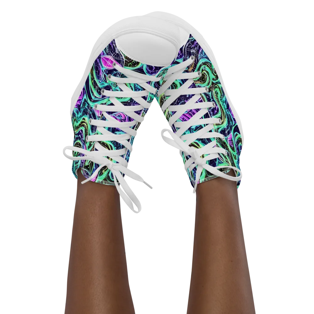 Minted Mayhem on Women's High Top Canvas Shoes — Front