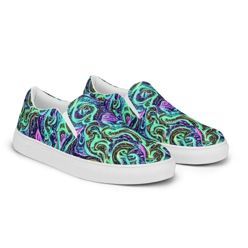 Minted Mayhem on a Men's Slip-On Canvas Shoes